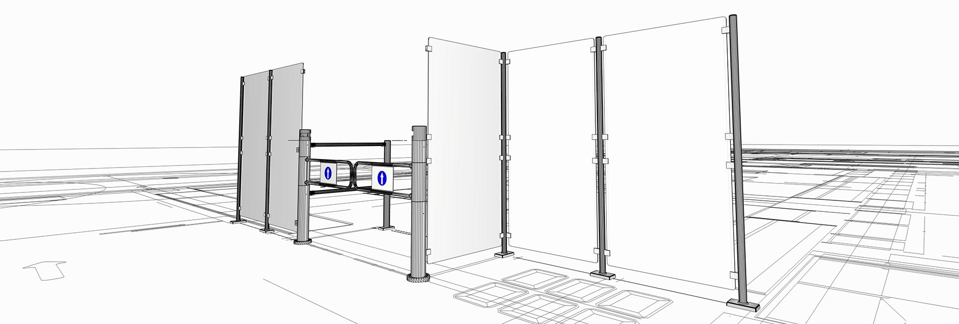 4 ARM TURNSTILES - MEC+