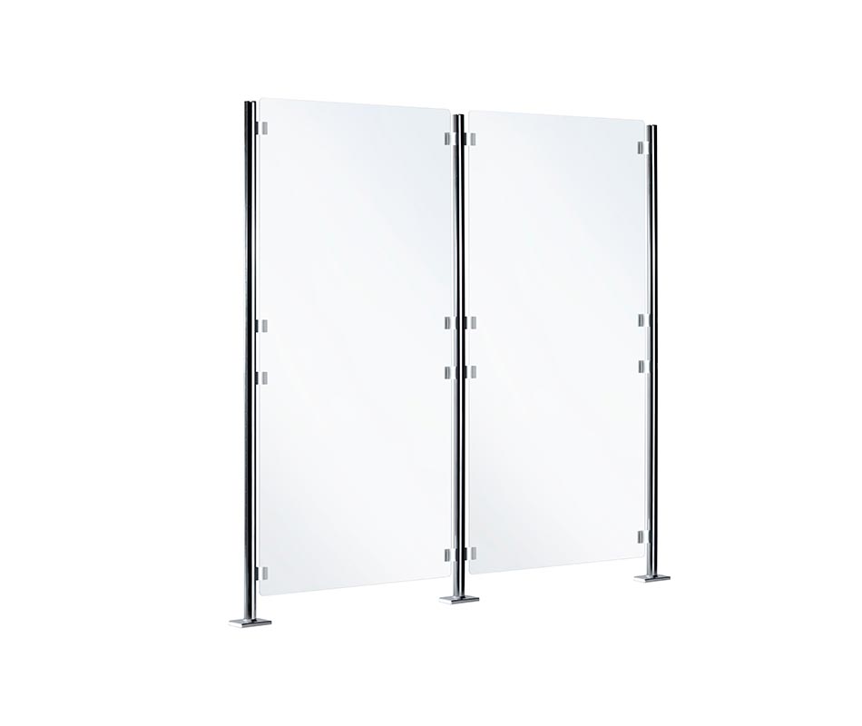 divisors tubular structures with plexiglass panels
